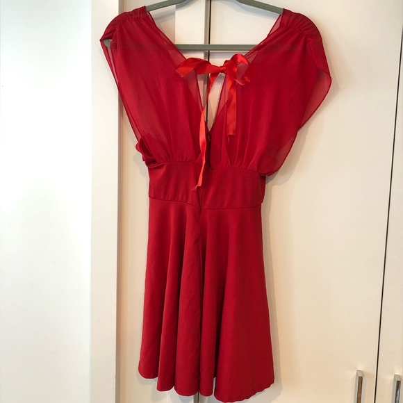 Brand New Red Cocktail Evening Dress Size XS/S - Picture 2 of 2
